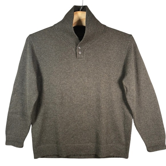 Pendleton 100% Washable Shetland Wool Shawl Neck Sweater Green Men's XL Luxury